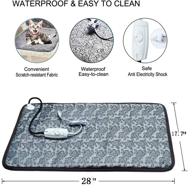 Tucker Murphy Pet™ Waterproof Pet Electric Heating Pad Dog Cat Carpet